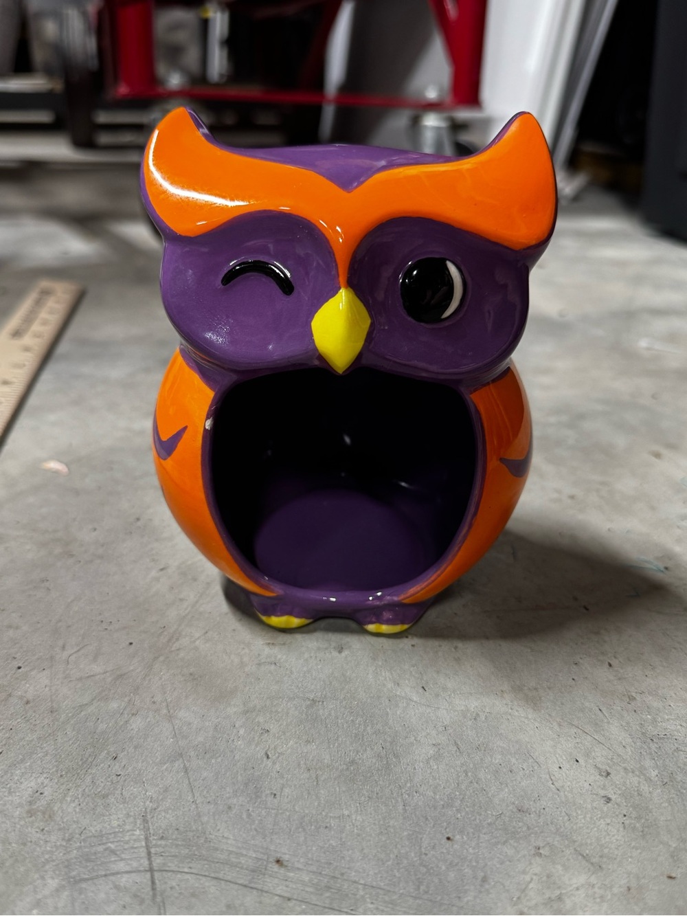 Target Purple and Orange Owl Ceramic Accent